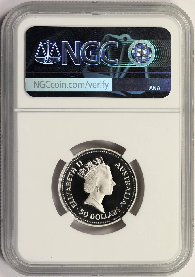 1988-P Australia Platinum Koala $50 NGC PF69 Ultra Cameo 1/2oz .999 Fine - Image 2 of 4