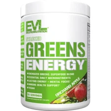 EVL Stacked Greens Energy: Vegan Superfood with Micronutrients,  Orchard Apple