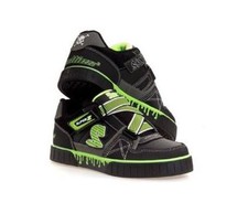 NEW Toddler's Skechers "Cryptic" - WAS 45 - Black/lime, Z-Strap closure