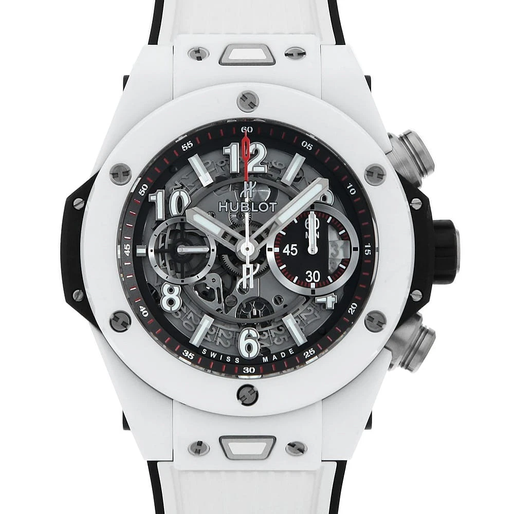 Hublot — HUBLOT Big Bang Unico White Ceramic 411.HX.1170.RX second hand mens