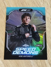 2025 Topps Chrome F1 Kimi Antonelli RC Speed Demons Aqua Refractor /199 #SD-1