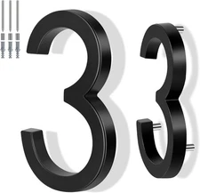 6 Inch Floating House Number Metal Modern Anti-Rust House Address Signage (3)