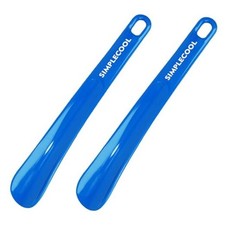 SIMPLECOOL Plastic Shoe Horn, Portable Travel Shoe Horns. Durable Blue/9.8"
