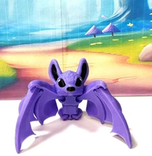 3D Printed Articulated Bat, 2" Cute Movable and Posable Bat, Halloween Decor