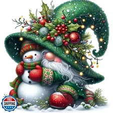 JYXSJYYD 5D DIY Christmas Diamond Art Kits for Adults,Christmas Snowman Diamo