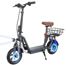 12" Tires Electric Scooter,500W Foldable Electric Scooter for Adult with Seat an