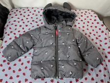 Disney Mickey Mouse Geometric Toddler Gray Coat w/Removable Hood - Sz. 1.5 - 2Y