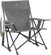 Outdoor Kickback Rocker Outdoor Rocking Chair with Beverage Holder
