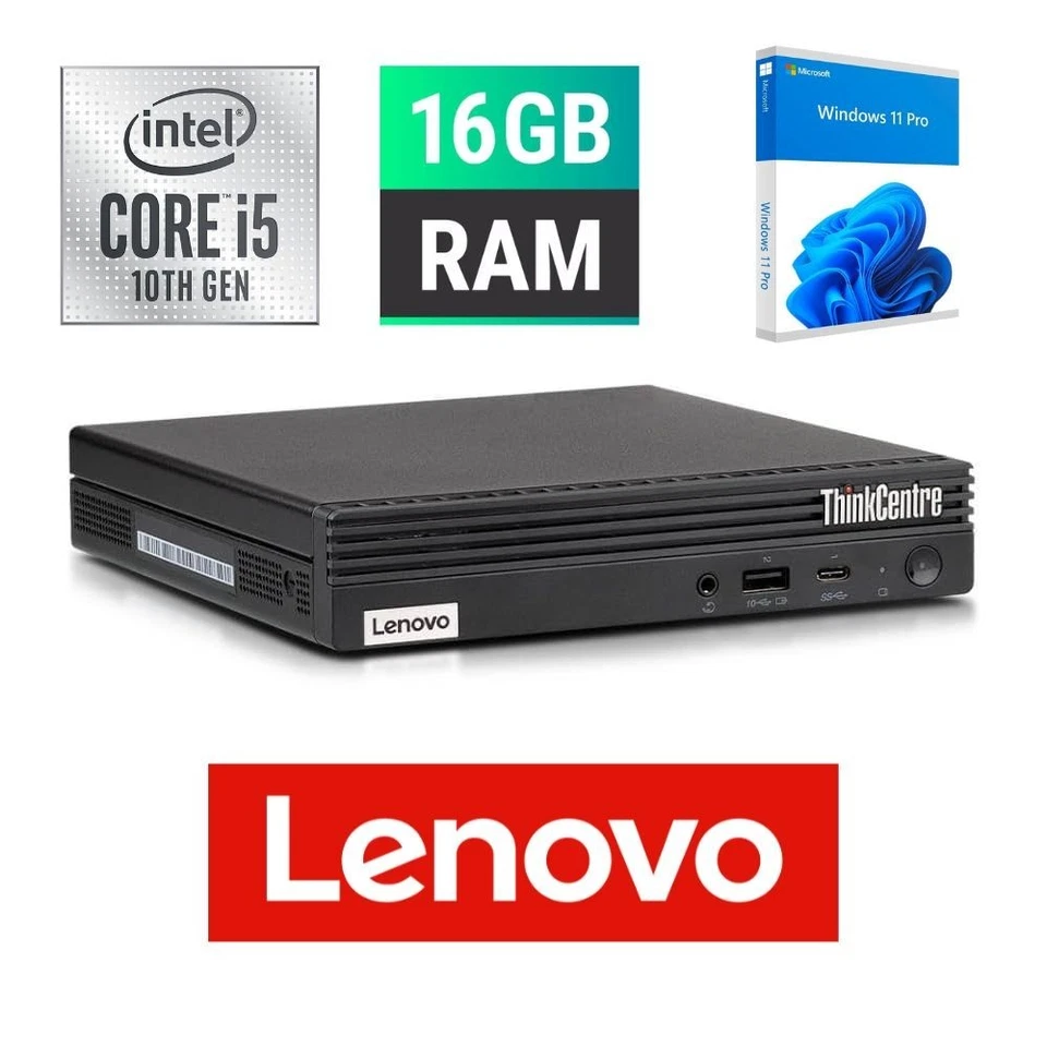 Lenovo Tiny M70q i5 10400T 16GB RAM 256GB SSD M.2 WiFi Usb WIN11 PRO GRADO A+ - Imagen 2 de 4