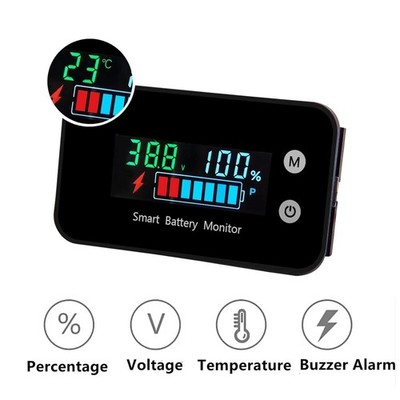 Multicolored Display Voltage Tester, Buzzer Alarm