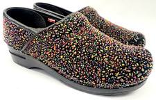 Sanita Womens Colorful Splatter Polka Dot Multi Color Clogs Size 39 8.5 9 Shoes
