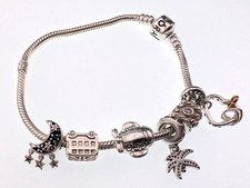 Pandora Bracelet and 5 Charms 925 Sterling Silver