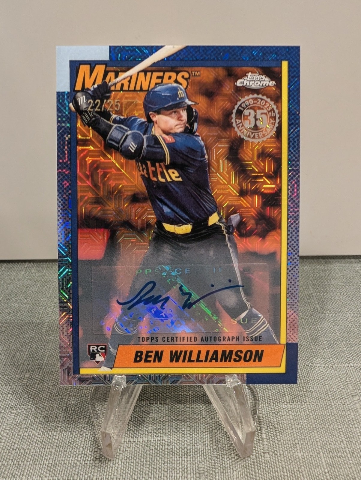 Ben Williamson - 2025 Topps Update Silver Pack 1990 Orange Mojo Rookie Auto /25