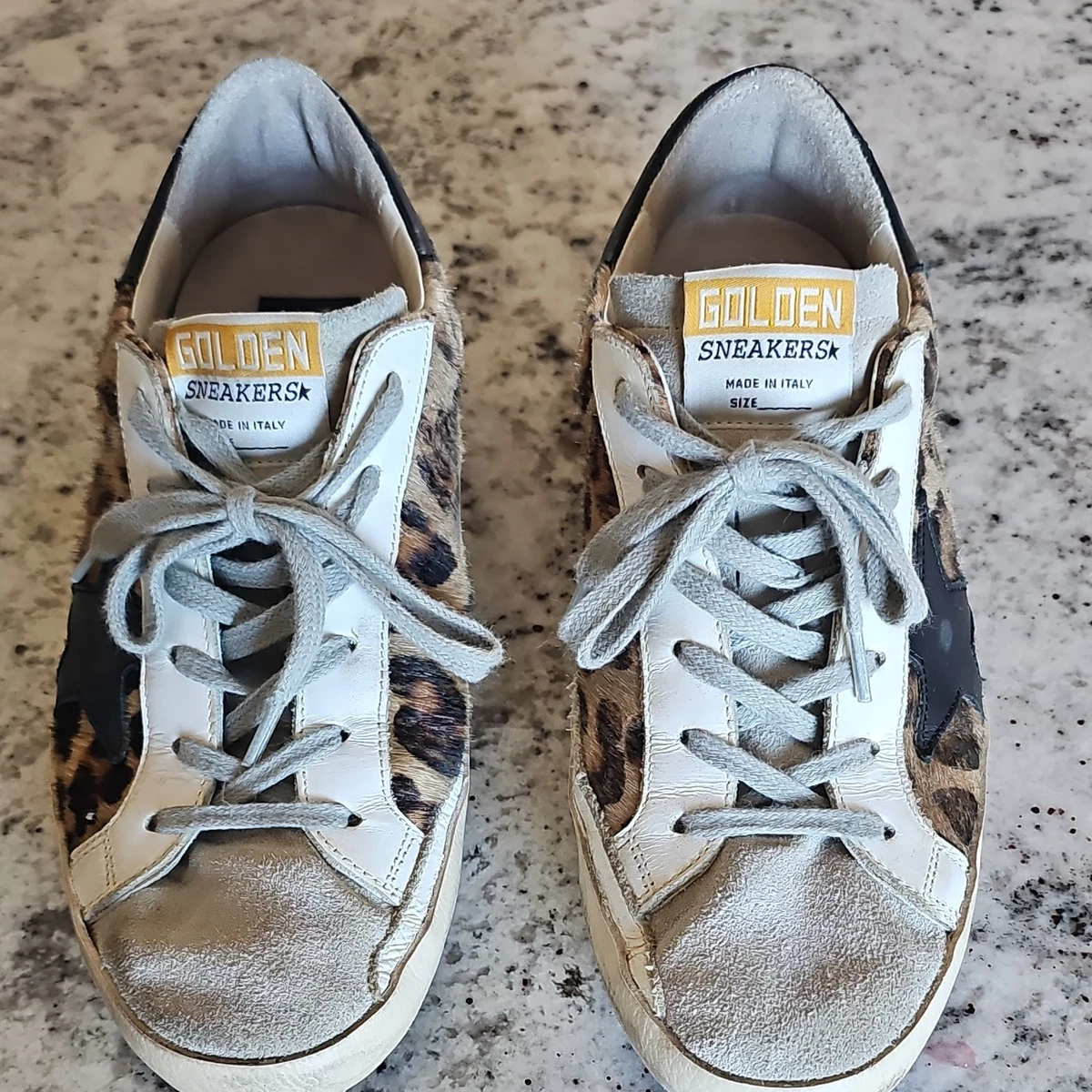 Golden Goose Animal Print Leopard Athletic Shoes for Women for