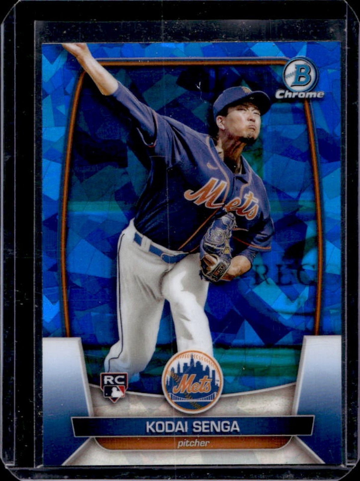 2023 Bowman Chrome Sapphire Kodai Senga RC Rookie #77 Mets