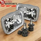 Pair for Ford F150 F250 F350 1978-1986 7x6 5x7 inch LED Headlights Hi-Lo beam
