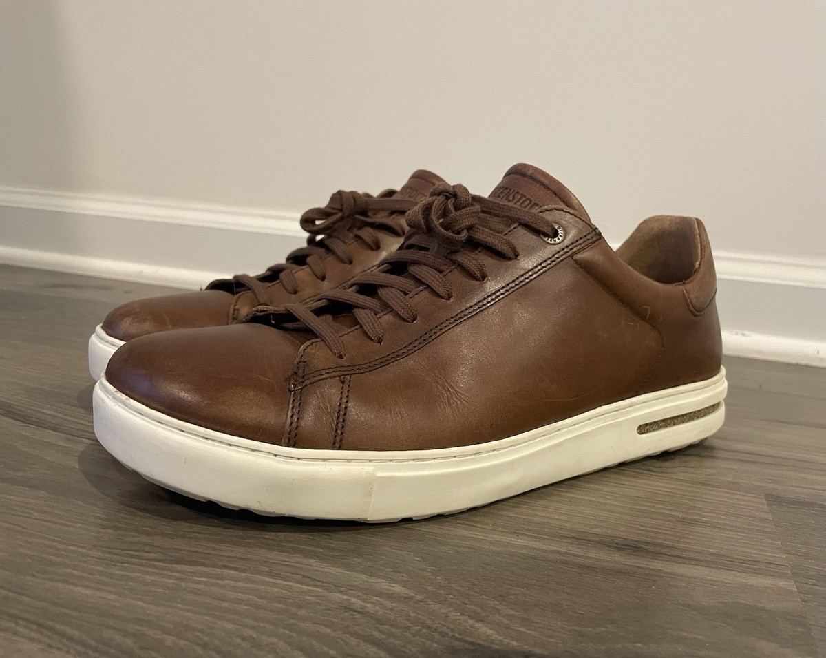 Mens BIRKENSTOCK Adult Bend Low Leather Lace Up Cognac Brown 