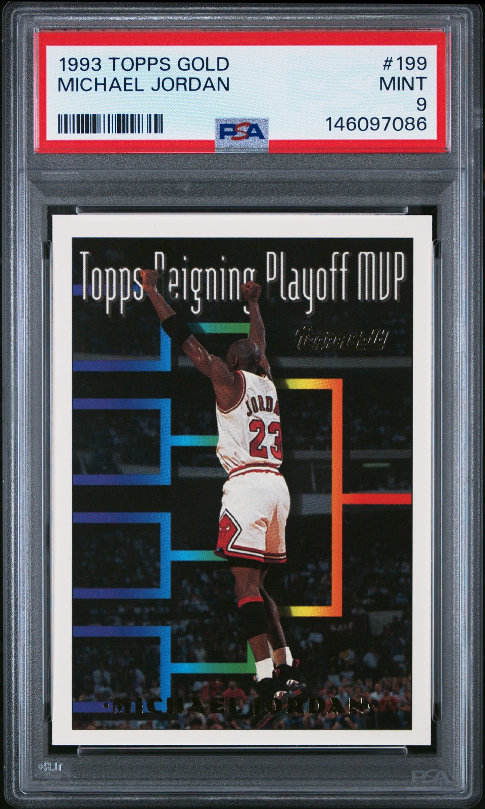 1993 TOPPS GOLD #199 MICHAEL JORDAN PSA 9