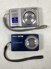 Sony Cybershot DSC-S2100 & Nikon Coolpix S550 Digital Camera Lot - NOT WORKING