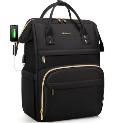 LOVEVOOK Laptop Backpack Women, 15.6 Inch Work inch, Black