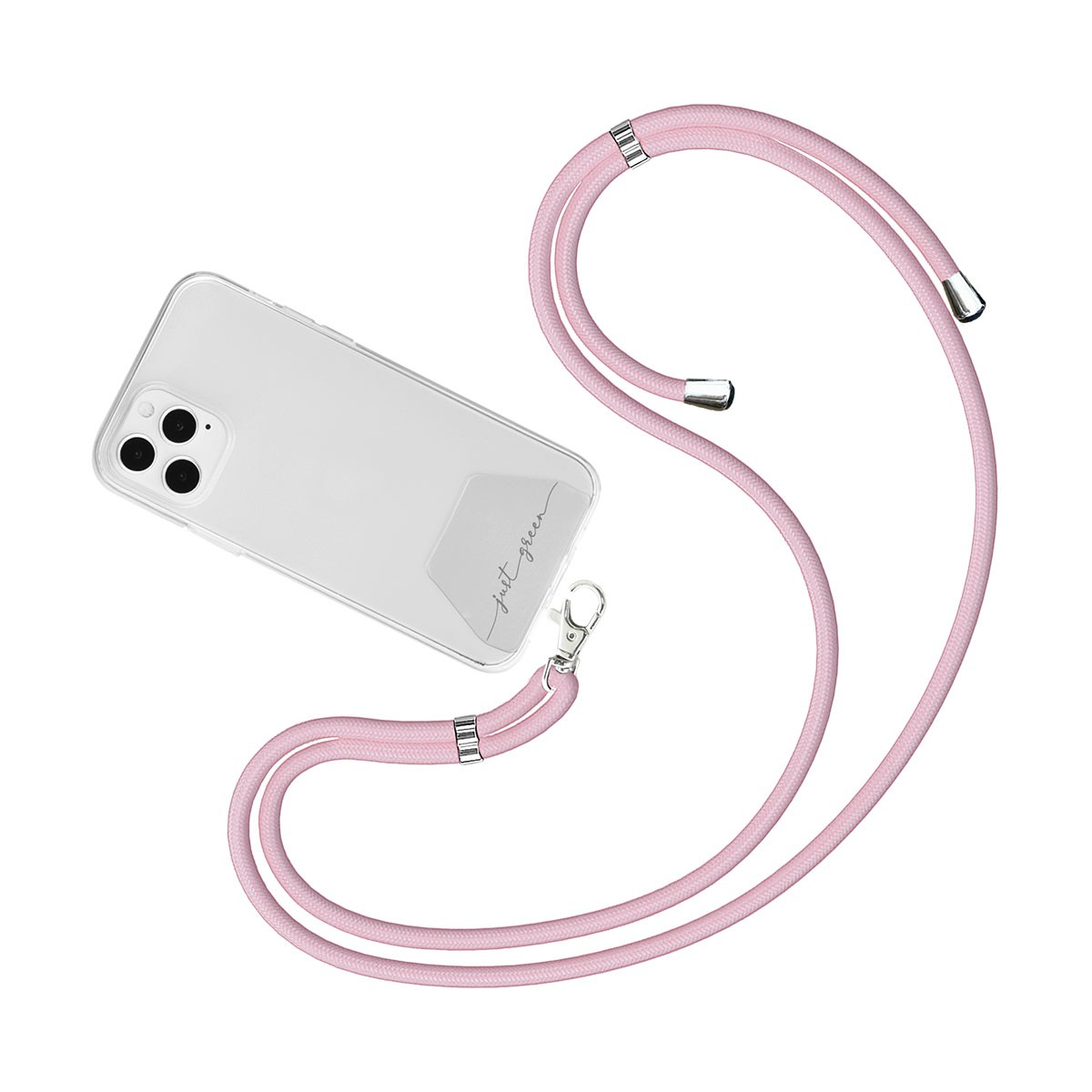 Système de fixation Just Green rose, boucle antichute pour coque de smartphone