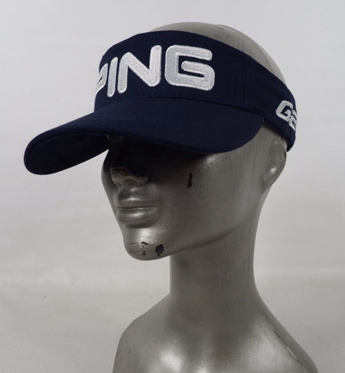 G25 I25 Navy Blue White Embroidery Visors Adjustable Closure Nwot
