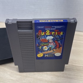 NES BurgerTime Nintendo Entertainment System - Clean Tested w Sleeve