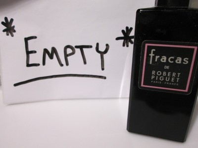 ROBERT PIGUET Fracas *****EMPTY BOTTLE******SIN JUGO,NO JUICE! 3.4 oz. bottle