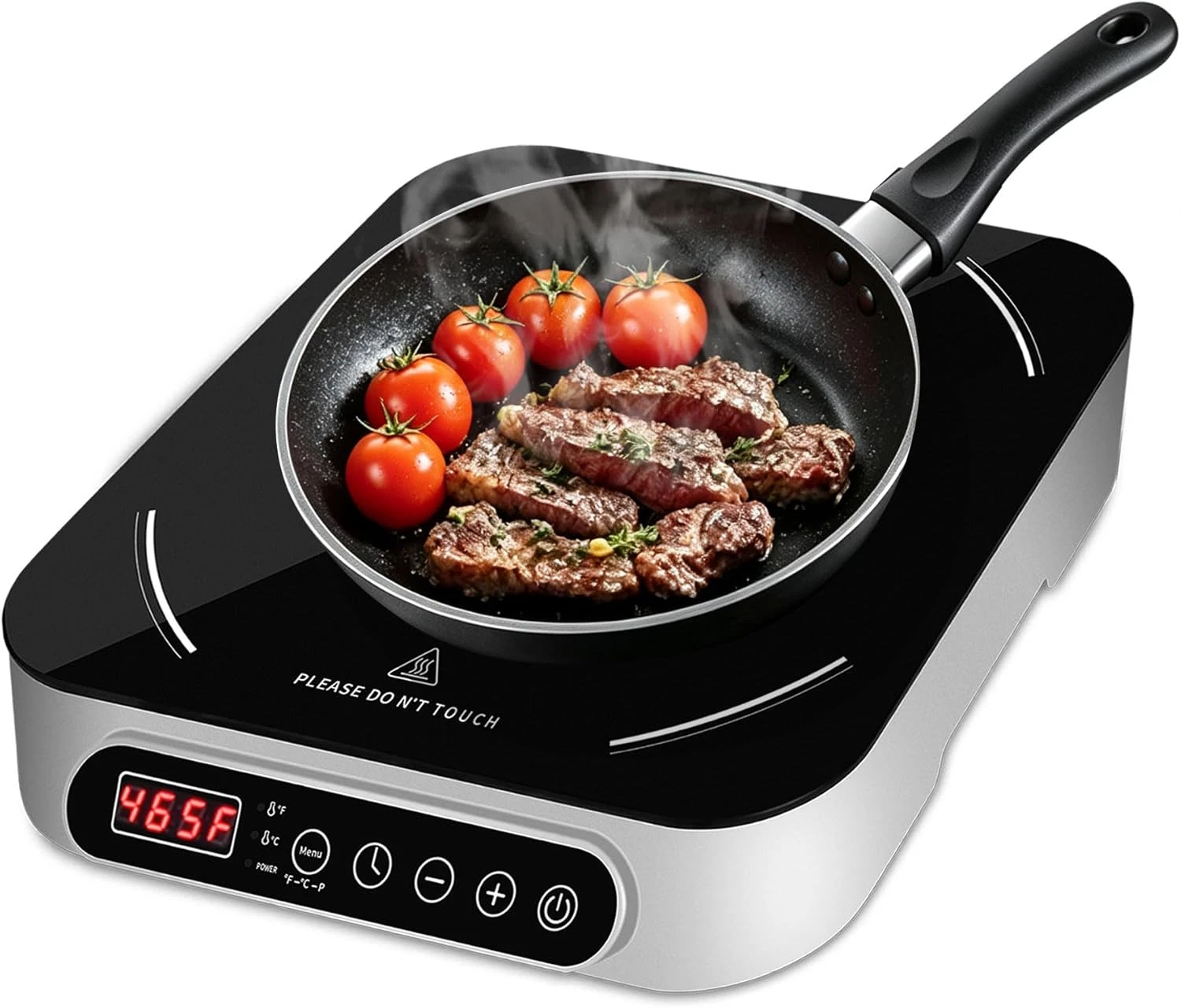 1800W Portable Induction Cooktop with 10 Power Levels & Digital Touch Control