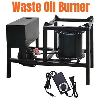 #ad 12V Waste Oil Burner Oil Stove Outdoors Cooking Hot Heating Furnace Burning Tool $246.68
