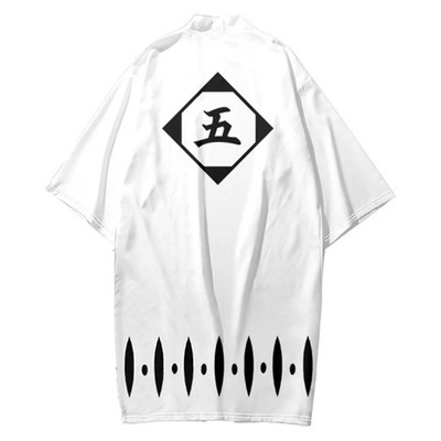 Bleach Aizen Sousuke 5th Division Captain Cosplay Costume Anime Halloween Kimono