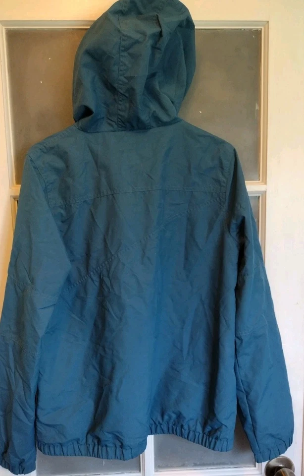 Volcom Jacket Women's L Hooded Full Zip Windbreaker Mesh Lined Turquoise - Image 4 of 4