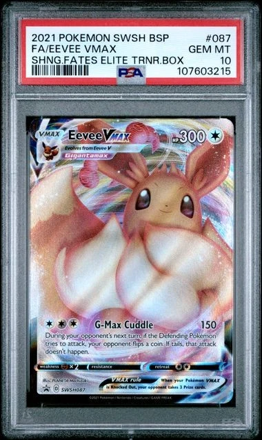 2021 ポケモンカード Eevee VMAX #189 Gem Mint 10 2020 Eevee VMAX PSA 10 FA - Cardova Japan