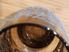 4 vintage Libbey Prado tawny brown glass tumblers w/ raised white scroll design — photo 9
