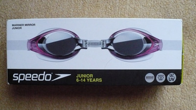 Speedo Schwimmbrille Mariner Mirror Junior, für Kinder 6   14 J., Anti-Fog   NEU