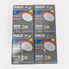 Halo 4" Ultra Thin 3 CCT  Dimmable Indoor/Outdoor Recessed LED Light Kit~4 Pack