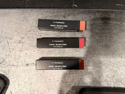 MAC LipGlass Lip Gloss 3 Pack 319 Spite, 312 Love Child, 336 Bittersweet Me NEW