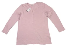 J. Jill Pure Jill Tea-Dyed Seamed Tunic Top L Tall Light Rose Pink New $79