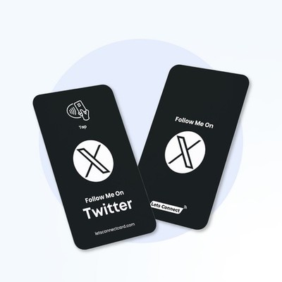 Twitter Visitenkarte NFC QR Code | Tippen oder Scannen zum Verbinden & Teilen Profil
