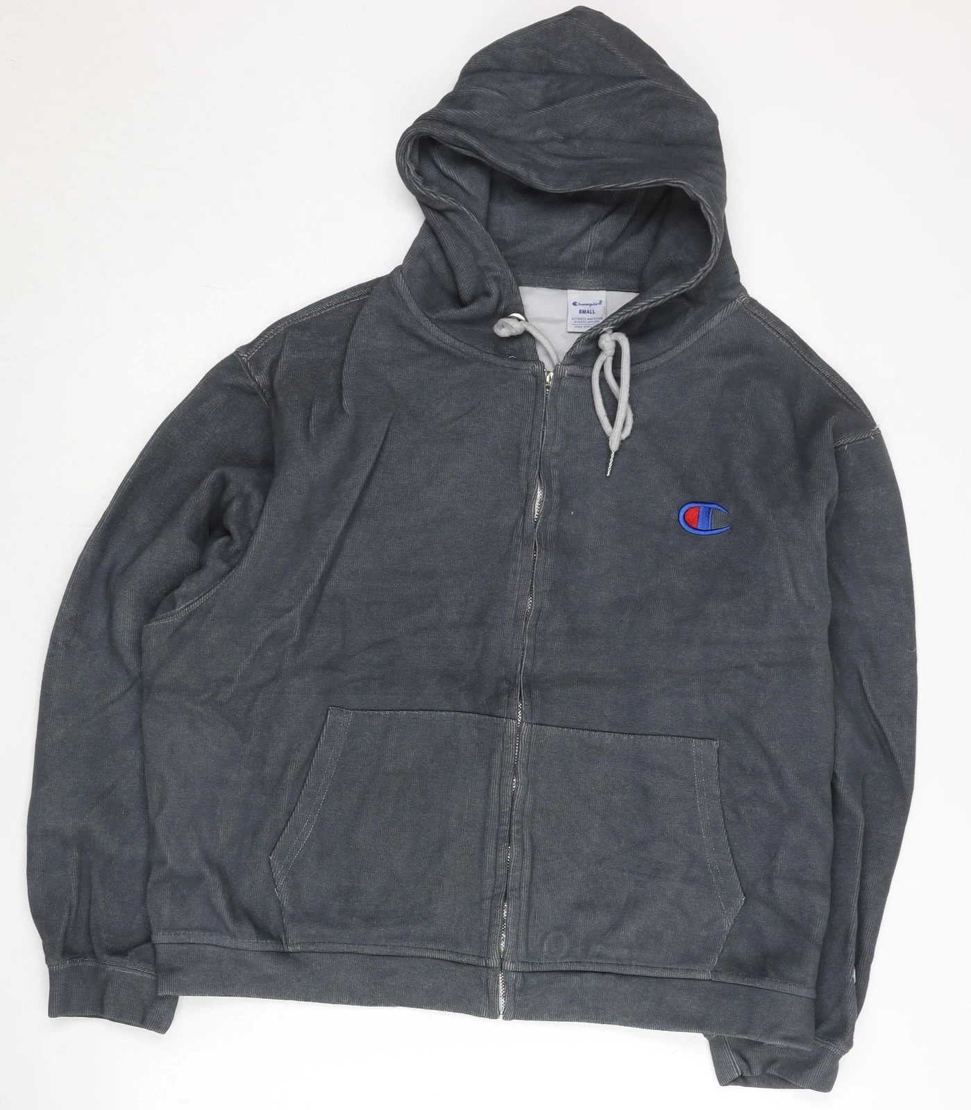 Champion Women’s Grey Full Zip Hoodie Small Athletic Hooded Sweatshirt