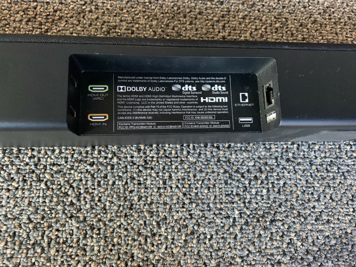 VIZIO SB3651-E6 SmartCast 36 51 Soundbar System Black 845226016318