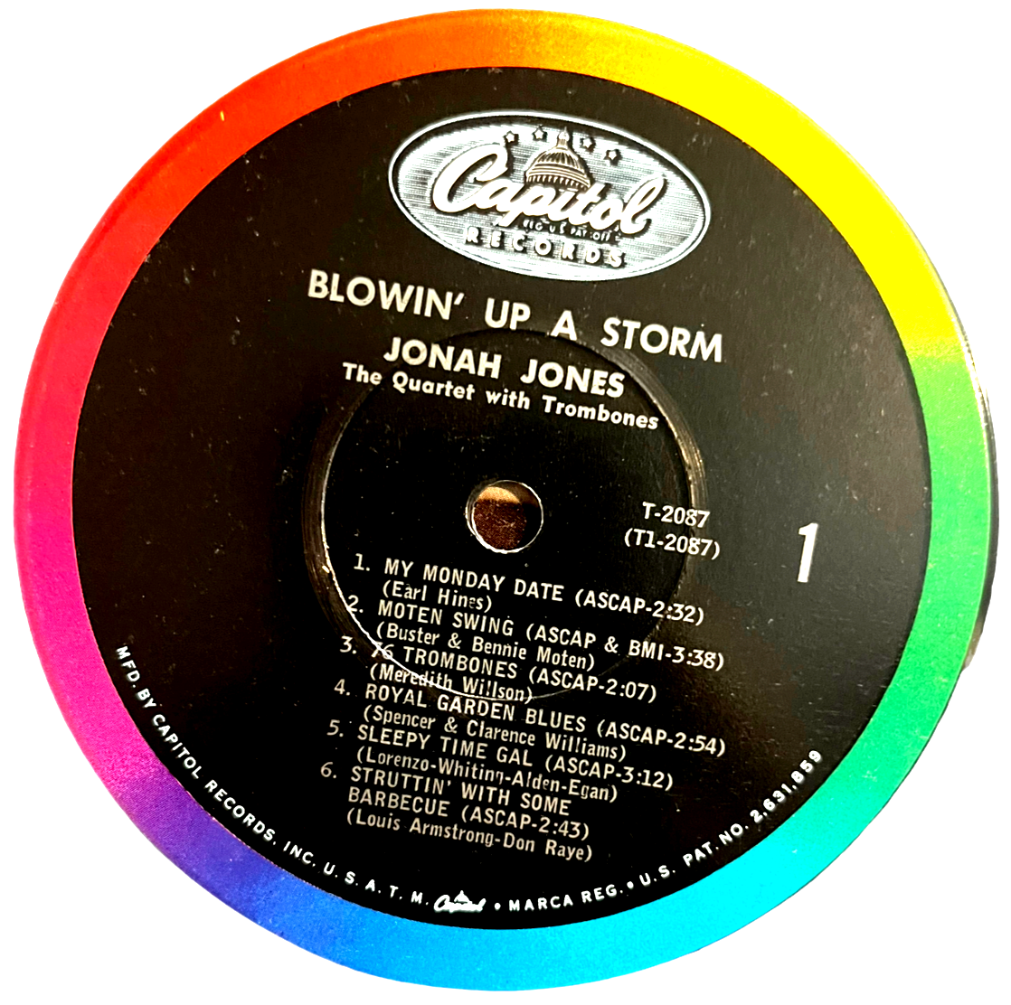 JONAH JONES Blowin' Up A Storm! Capitol Records T 2087 12" Record