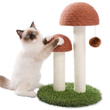 PAWZ Road Mushroom Cat Scratching Post Tall Cat Scratcher for Kitten  Small Cat