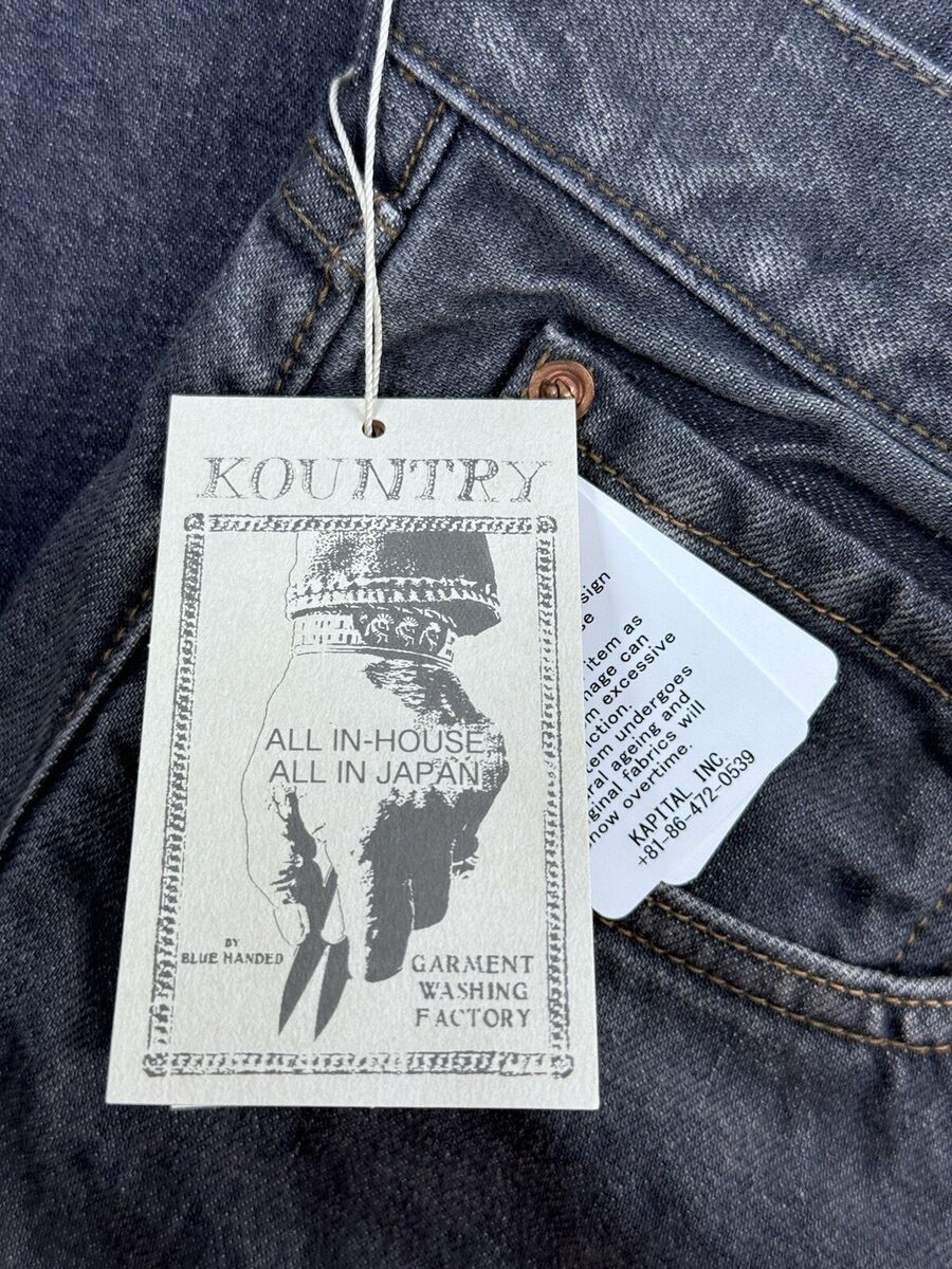 KAPITAL - SLIM FIT EMBROIDERED DENIM JEANS SIZE: 38 Fits W36 KAPITAL - SLIM FIT EMBROIDERED DENIM JEANS SIZE: 38 Fits W36