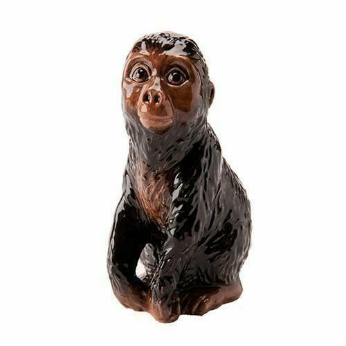 New John Beswick Hand Painted Baby Gorilla Figurine - New In Box - JBA8
