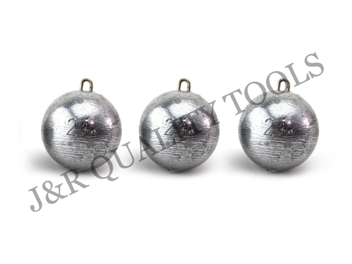 Pack 24oz Cannonball Round Fishing Lead Weights Sinker Weight
