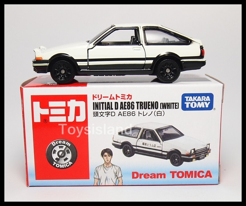 TOMICA DREAM Initial D TOYOTA AE86 Trueno ( WHITE ) 1/61 TOMY