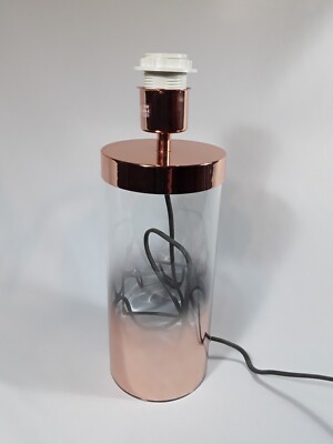 Inlight Erinome Ombre Kupferoptik Zylinder Glas Lampe mit Multi-Form Schirm