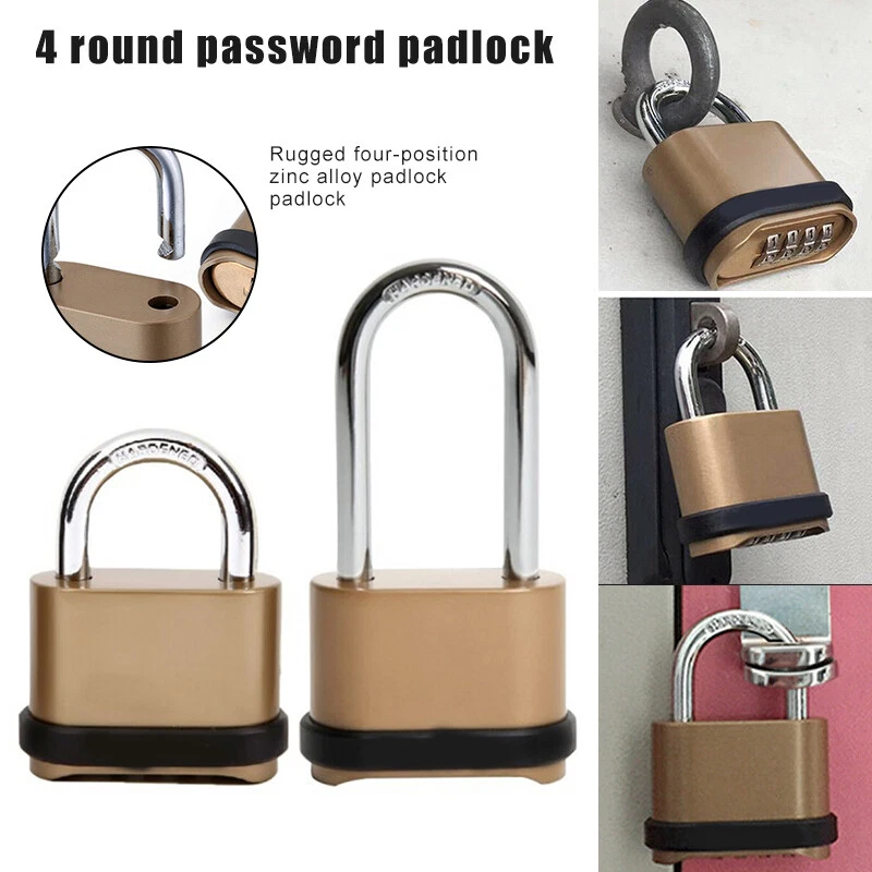 Four Digit Code Password Number Combination Waterproof Closet Padlocks Door Lock