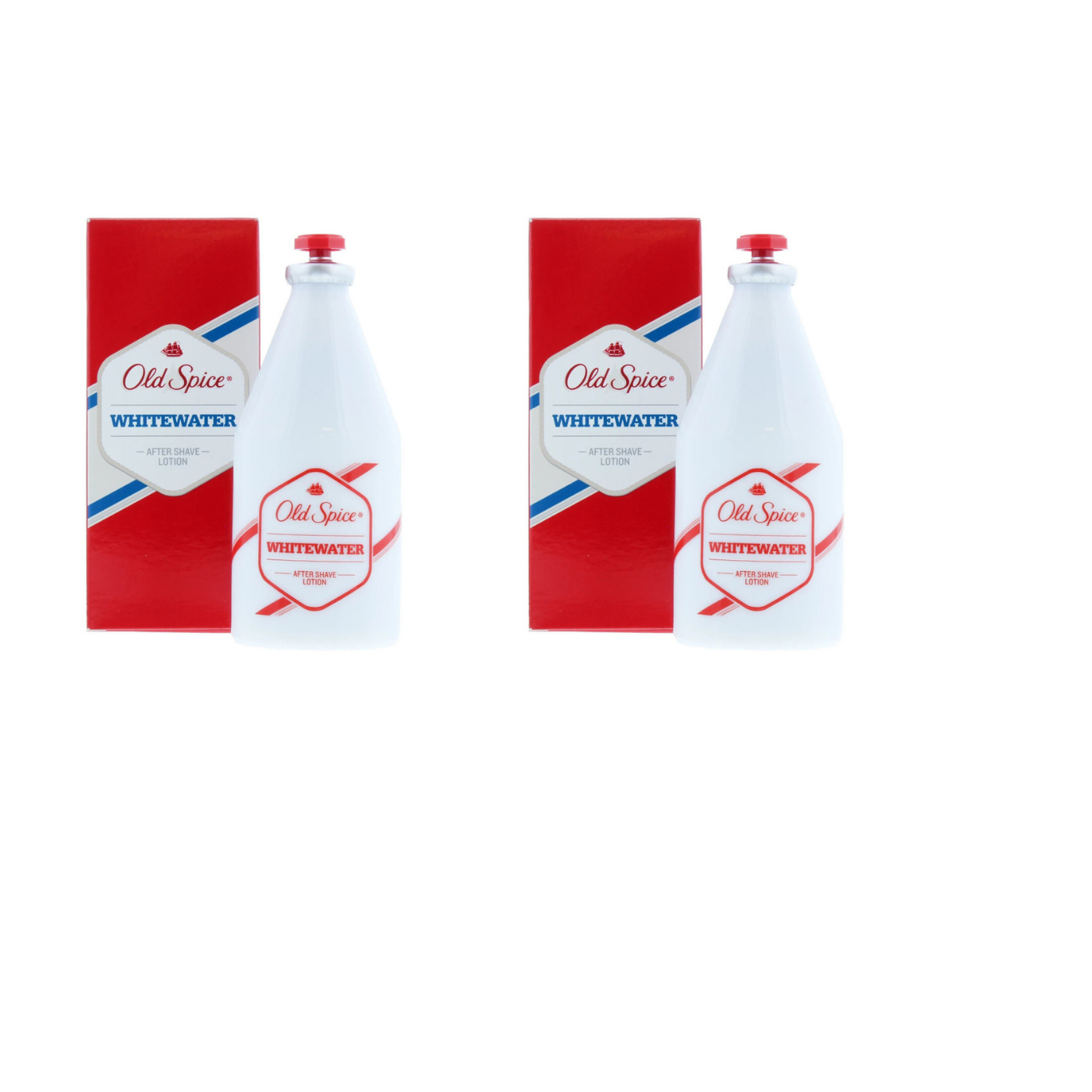 2 x 100ml Old Spice Men Whitewater After Shave Lotion Splash On